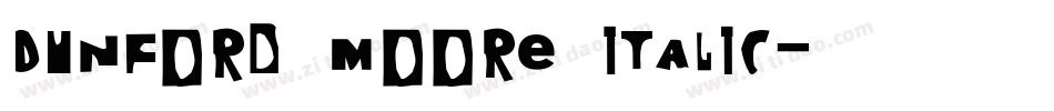 Dunford moore Italic字体转换
